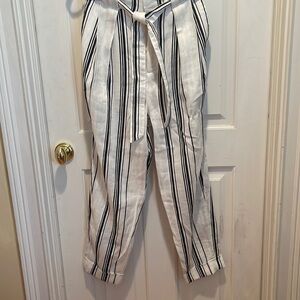Ted Baker NWT white and black stripes pants
